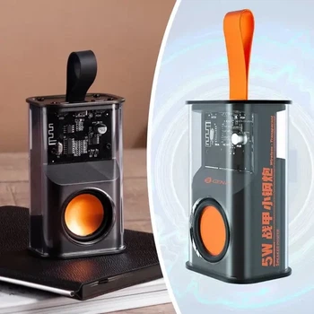 Портативная Bluetooth колонка SPS A036 с прозрачным корпусом, TWS и RGB подсветкой
