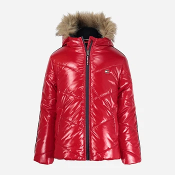 Детская зимняя стеганная куртка для девочки Tommy Hilfiger 95376317 116 см Красная (1159837677)