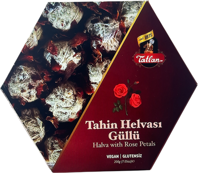 Тахинная халва Tatlan с розой Шестигранник 200 г (8695014027093)