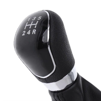 Ручка кпп з чохлом лаштунки 5 ступенів Ford Focus 2 (Форд Фокус 2) 2004-2011 р. в. чорна