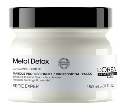 Maska L'Oreal Professionnel Serie Expert Metal Detox do zapobiegania odkładaniu się metali we włosach po koloryzacji lub rozjaśnianiu 150 ml (3474637257651)