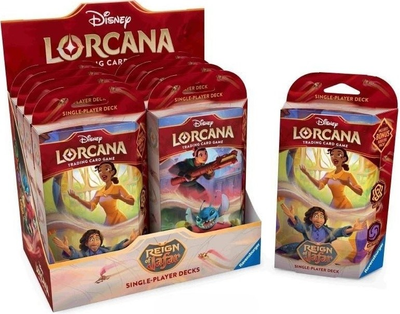 Zestaw kart Ravensburger Disney Lorcana Panowanie Jafara Zestaw 08 Starter Deck set box 8 szt. (4050368985446)