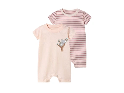 Комбинезон-слип набор 2 шт. для девочки Lupilu LIDL 473200 074-80 см (6-12 months) Розовый