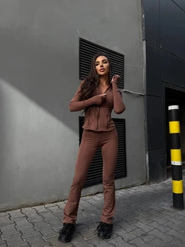 Жіночий теплий термокостюм (кофта+штани) Uaclothes 42-44 Капучино (like34671-150841349)