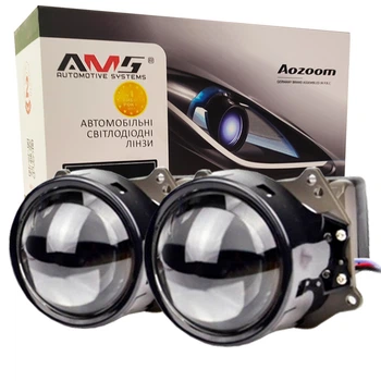 Світлодіодна LED лінза для фар AMS ULTIMATE U6 3.0" F 5500K 65W комплект 2 шт