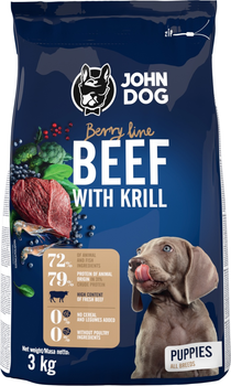 Сухий корм для цуценят John Dog Berry Line Яловичина з кроликом 3 кг (5903769001385)