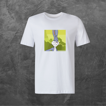 Футболка унісекс з принтом мем Bugs Bunny Багз Банні базова біла XS