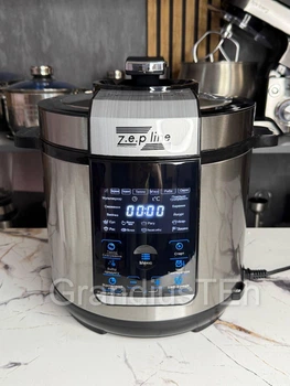 Многофункциональная мультиварка Zepline ZP-125, 3000 Вт, 7 л, рисоварка, йогуртница с формами, скороварка