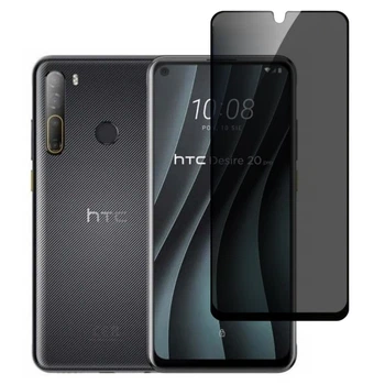 Защитное стекло Fiji Privacy для HTC Desire 20 Pro антишпион Anti-peeping полная проклейка черный