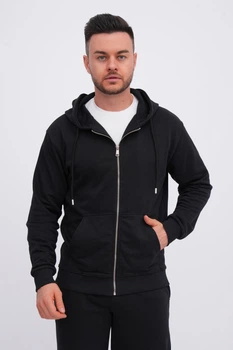 Кофта на замке спортивная K.O.R 704 Черный (№8 black) 2XL