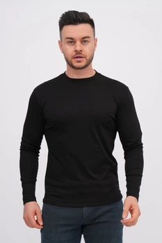 Лонгслив однотонный K.O.R 3932 Черный (col. 1) 3XL