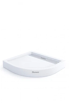 Душевой поддон Shower DROP DR0-8009 90х90х15 см полукруглый акриловый с трапом (C15194)