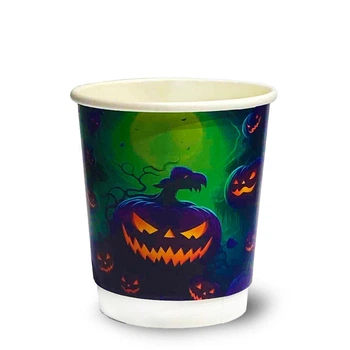 Стаканы двухслойные бумажные HALLOWEEN 185мл (25шт)