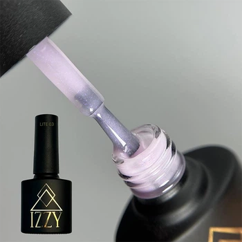 Гель-лак Izzy Gel Polish Lite 03 нежно-сиреневого оттенка, камуфлирующий с блеском гель-лак, 10мл (190310)