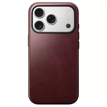 Кожаный чехол Nomad Modern Horween Leather Case Burgundy для iPhone 17 Pro (NM011857858)