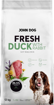 Сухий корм для собак John Dog Fresh Adult Качка з кроликом M 12 кг (5903769014545)