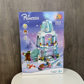 Дитячий конструктор замок Frozen пластик 36х26х6 см різні кольори (513136)