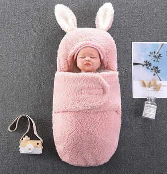 Конверт плюшевый теплый з хлопковой внутренней стороной Baby розовый 0-6 мес
