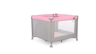 Детский манеж ME 1097 Pink Gray из льна