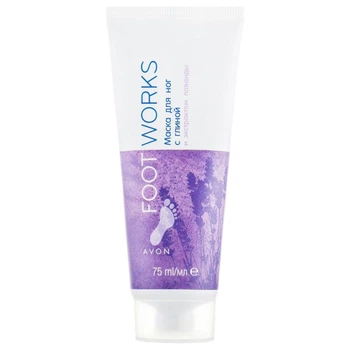 Маска для ніг з глиною і екстрактом лаванди Avon Foot Works 75 мл Clay Mask with Lavender