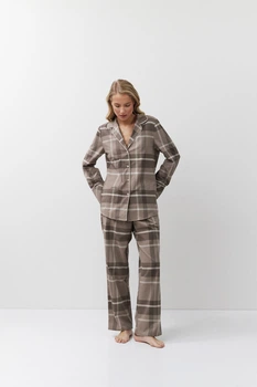Жіноча фланелева піжама сорочка та штани Aruelle Elody pajama long L