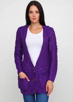 Жіночий кардиган ITALY moda 90-091-4-05 S фіолетовий (2000003555406)