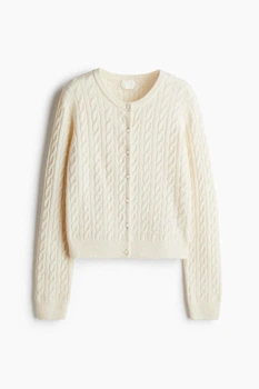 Жіночий кардиган H&M 211419-4 XS(160/80) молочний (2114190002)