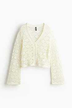 Жіночий кардиган H&M 211215-3 S(165/88) молочний (2112150003)