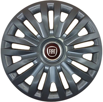 Автомобильные колпаки на колеса FIAT RED R15 №313 SJS черные комплект 4шт TR0306012