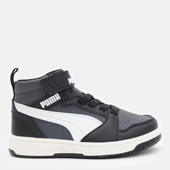 Дитячі демісезонні черевики для хлопчика Puma Rebound V6 Mid AC+ PS 39383229 28 (10) Black/White/Dusky Gray (4069156712706)