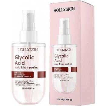 Отшелушивающий пилинг для кожи головы Hollyskin Glycolic Acid с гликолевой кислотой и экстрактом кленового сока 100 мл (4820200413235)