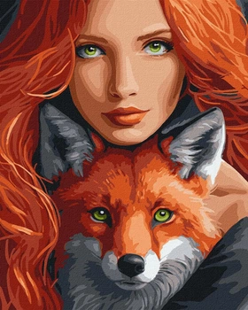 Картина по номерам 40х50 см. Огненная лиса ©art_selena_ua Идейка KHO8320