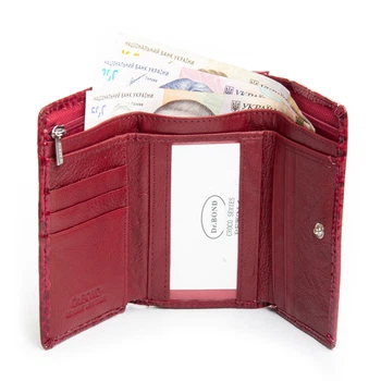 Кошелек кожаный женский красный PD-W-500141