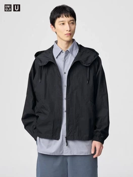 Ветровка мужская Uniqlo 473938775 XL Черная ( 1159844583)