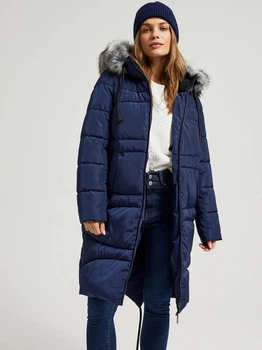 Куртка зимняя длинная женская Moodo Z-KU-4518 2XL Темно-синяя (5904152477480)