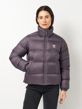 Пуховик зимовий короткий жіночий Adidas Originals Adicolor JX2949 XL Сірий (4068808669733)