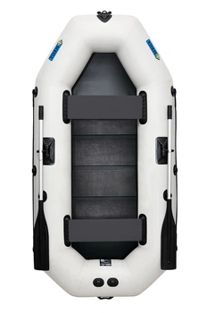 Лодка пвх гребная надувная 2-местная ΩMega 250LS серая