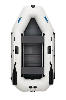 Лодка пвх надувная гребная двухместная ΩMega 260LS PS серая