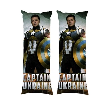 Подушка дакімакура Captain Ukraine Володимир Зеленський 40х100см 2633
