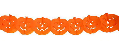 Паперова гірлянда Гарбузи Jack-o’-lantern для декору Halloween, 3м