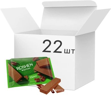 Вафлі Roshen Wafers шоколад 72 г х 22 шт
