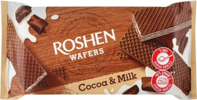 Вафлі Roshen Wafers какао-молоко 216 х 16 шт