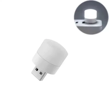 Портативна USB світлодіодна лампа-нічник із білим (6500К) світлом, працює від Power Bank, та ін. ґаджетів 5В