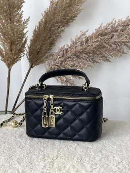 Сумка женская клатч Chanel Classic Black Lambskin чёрный