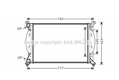 Радиатор охлождения AUDI A4 16/18/20 MT 00- (Ava) AI2201 Ava (AI2201)