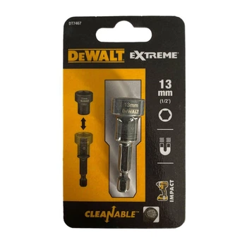 Головка торцева магнітна DeWALT EXTREME Impact з'ємна, для видалення металевої стружки 1/4"х13 мм, шестигранна, висота 75 мм