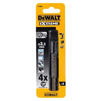 Свердло по металу DeWALT EXTREME INDUSTRIAL COBALT HSS-CO, діаметр 3,3 мм, загальна довжина 65 мм, робоча довжина 36 мм, в
