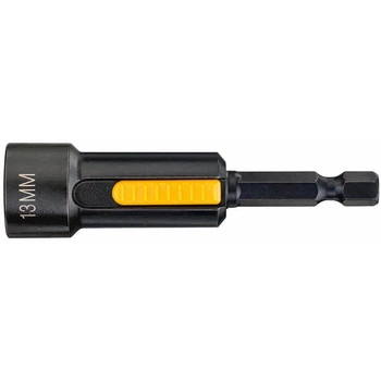 Головка торцева магнітна "EXTREME" DeWALT 1/4"х13 мм, шестигранна з рухомим магнітом всередині (DT7450)