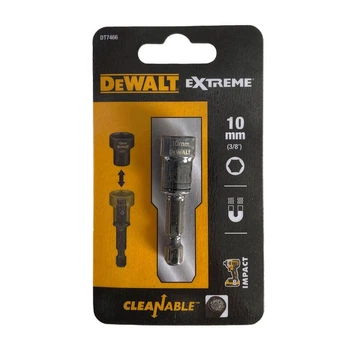 Головка торцева магнітна DeWALT EXTREME Impact з'ємна, для видалення металевої стружки 1/4"х10 мм, шестигранна, висота 75 мм