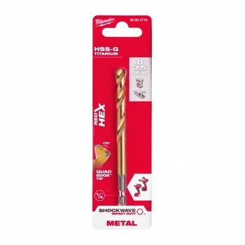 Сверло MILWAUKEE, 7,5мм по металлу RedHEX HSS-G TiN (48894718)